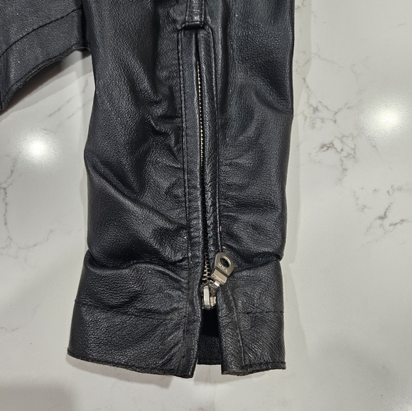 Leather motorcycle style jacket - Picture 7 of 7